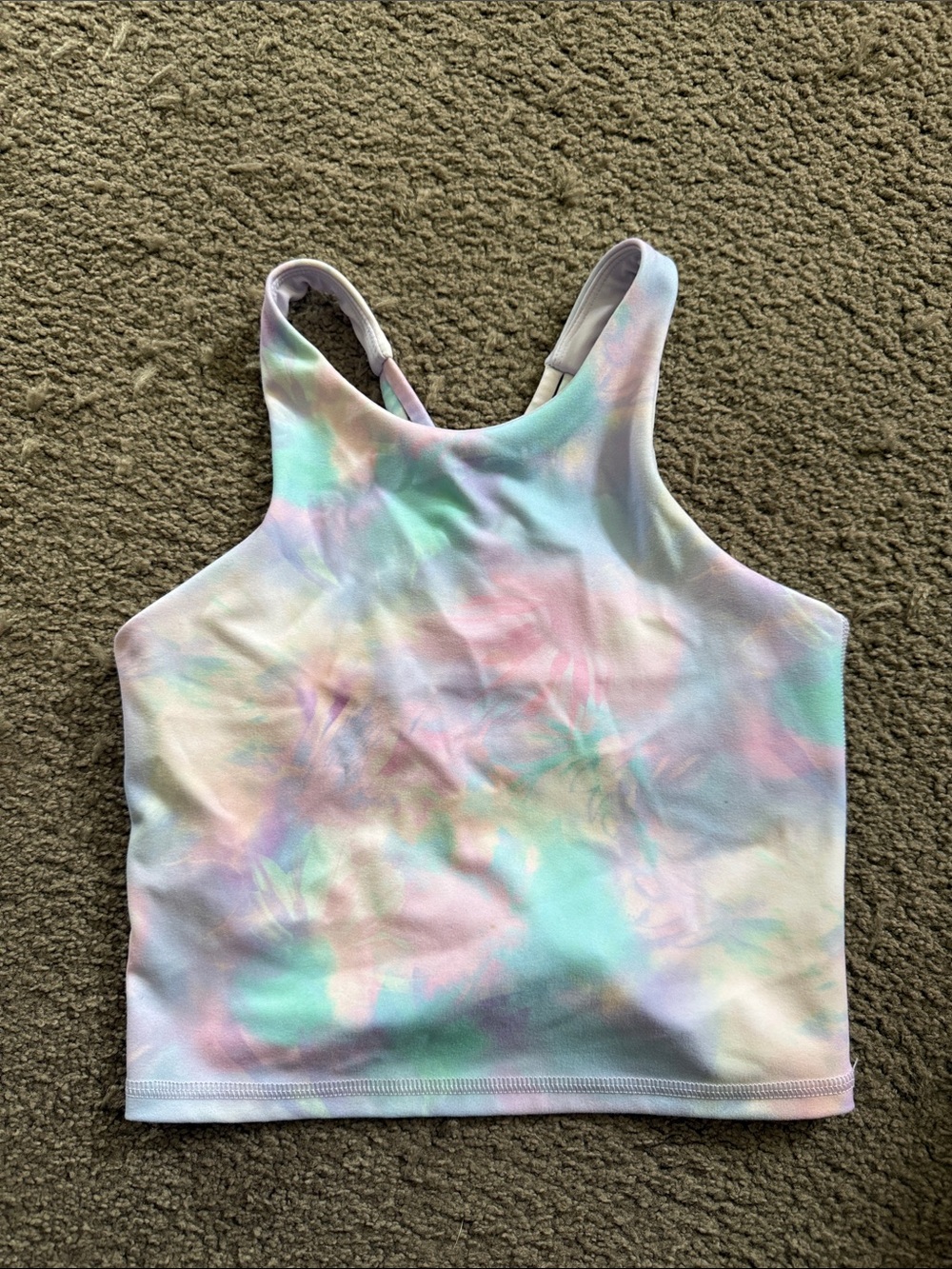 all in motion Pastel Tie-Dye Halter Crop Sports Top